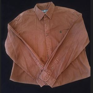 Ralph Lauren Custom fit Brown Button up shirt